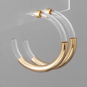 Metal Tube on Acrylic Hoops